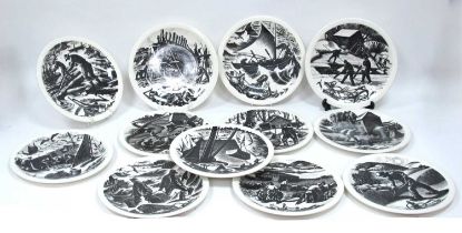 Clare Leighton for Wedgwood 'New England Industries', a set of twelve plates depicting North