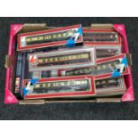 Seventeen Outline British "OO" Gauge Coaches mostly by Lima, Boxed.