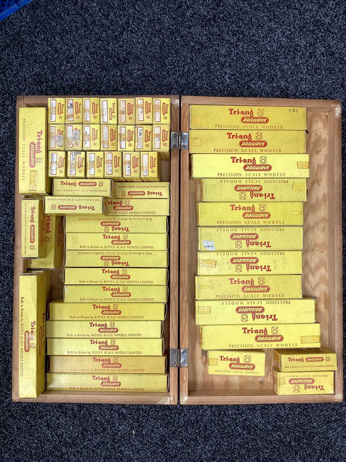 Original Tri-ang TT rolling stock and coaches, boxed, approx. 50 BOXES UNCHECKED, PLAYWORN AND