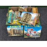 Approximately Twelve HO Scale Plastic Model Lineside Buildings/Accessories Kits by Kibri and