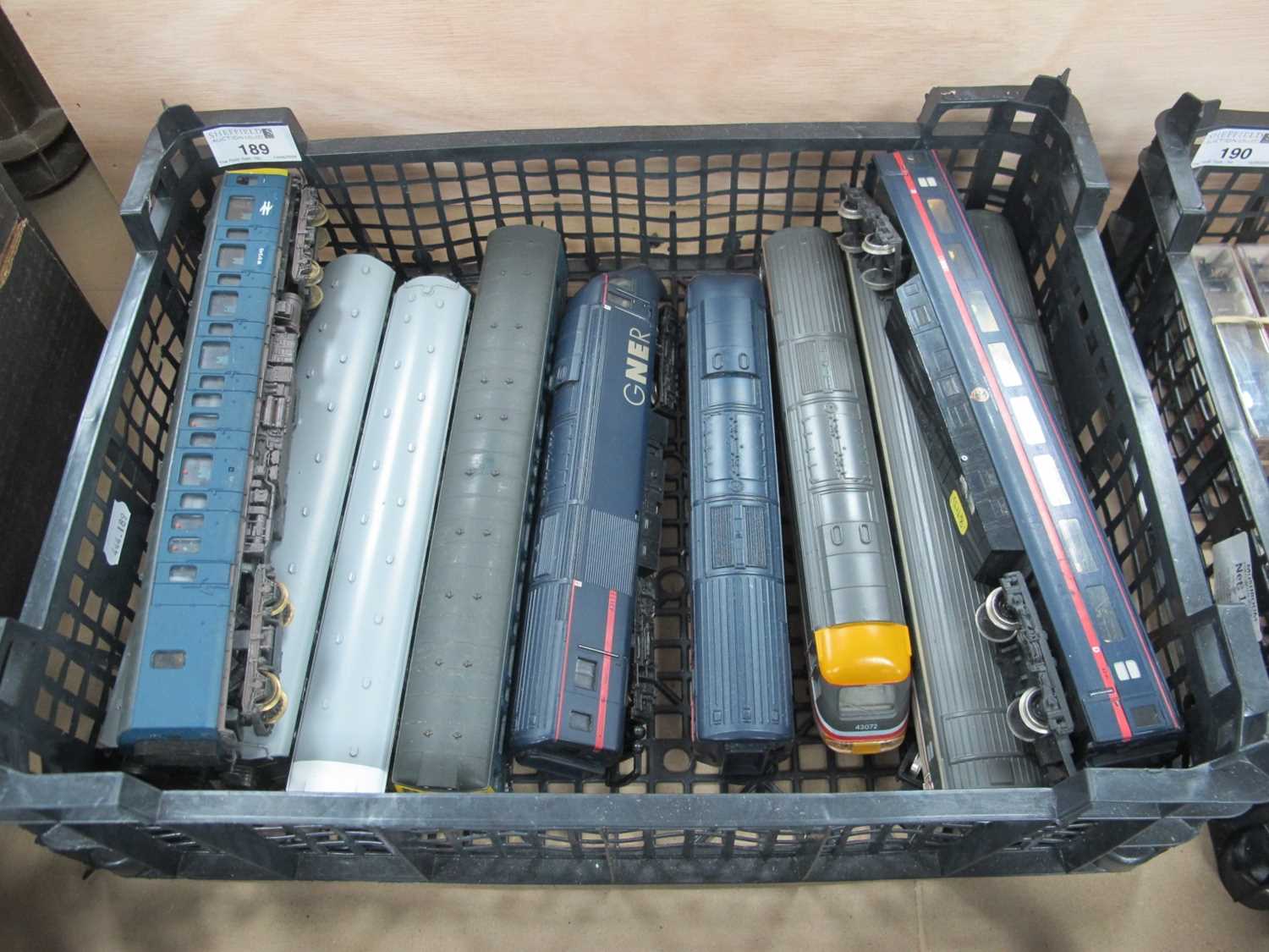 A small collection of Hornby "OO" Gauge HST and DMU Locomotives, Coaches, all untested, playworn.
