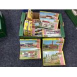 Faller vintage HO lineside kits, appear unstarted, unchecked, boxed, approx. 15