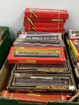 OO gauge coaches from Tri-ang, Mainline, Lima etc, boxed, approx. 25