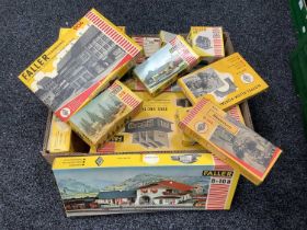 A Quantity of HO Scale Plastic Lineside Building/Accessories Kits, Predominantly by Faller, all