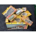 A Quantity of HO Scale Plastic Lineside Building/Accessories Kits, Predominantly by Faller, all