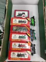 OO gauge tank locomotives by Hornby and others, some playworn others boxed. (9), untested spares/