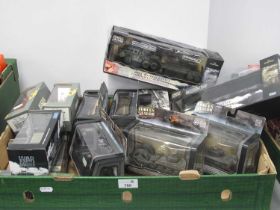 Fourteen Diecast and Plastic Model Military Vehicles by Amerang, Warmaster, Collection Armour.