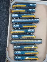 Hornby OO Gauge Class 43 Inter City 125 Power and Dummy Cars, Two Coaches, playworn, untested. (