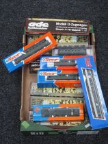 Fourteen HO Gauge Outline Continental Coaches by Roco, Ade Modelleisenbahnen and other, boxed.