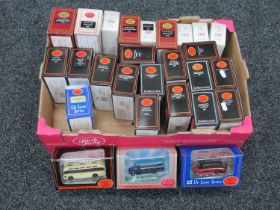 Twenty Seven 1:76th Scale Diecast Model Buses and Commercial Vehicles by EFE, boxed.