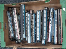Approximately Thirty OO Gauge Outline British Coaches by Hornby, Lima and other, all playworn.