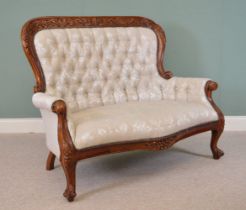 ELEGANT 20TH-CENTURY MAHOGANY SETTEE