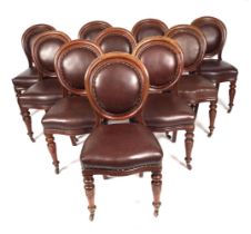 SET OF 10 VICTORIAN DINING CHAIRS