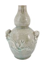 CHINESE QING CELADON DOUBLE GOURD VASE