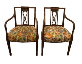 PAIR EDWARDIAN HEPPLEWHITE CHAIRS