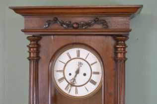 19TH-CENTURY VIENNA WALNUT CASED CLOCK