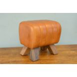 VINTAGE LEATHER FOOT STOOL