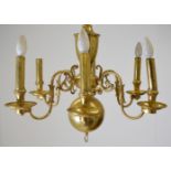 HEAVY BRASS CHANDELIER