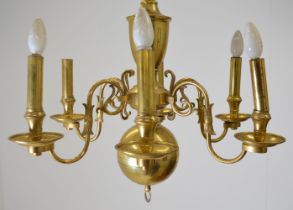 HEAVY BRASS CHANDELIER