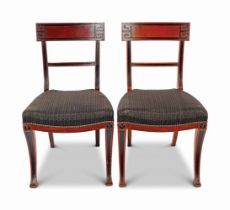 SET OF 10 REGENCY MAHOGANY DINING CHAIRS