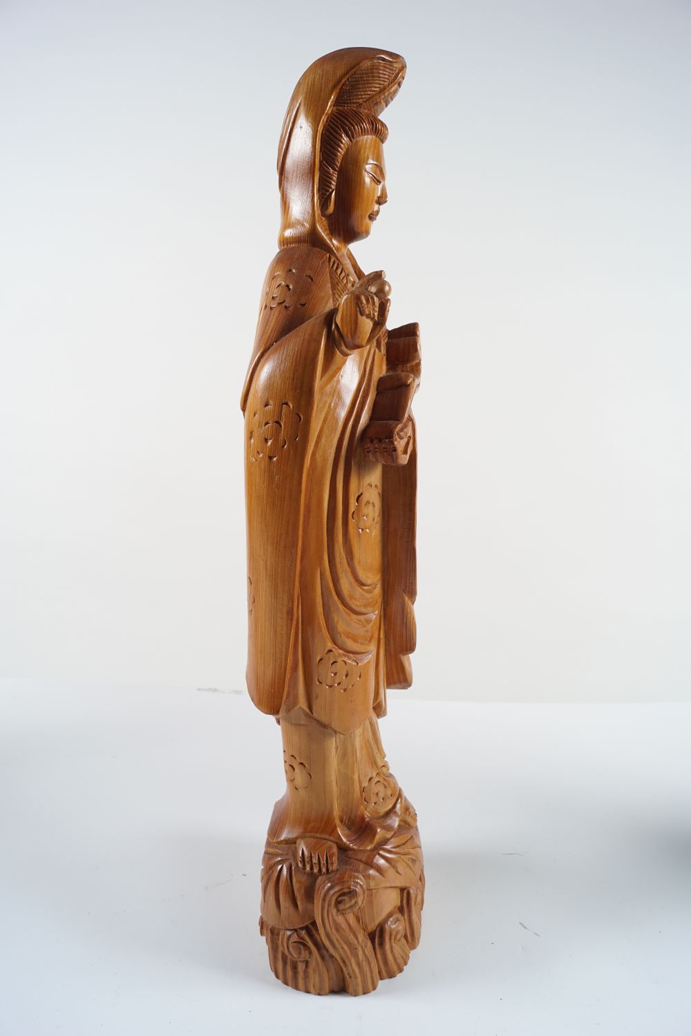 CHINESE CARVED WOOD SCULPTURE - Image 4 of 4