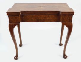 EDWARDIAN WALNUT GEORGE II STYLE GAMES TABLE