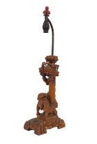 CARVED CHINESE TABLE LAMP
