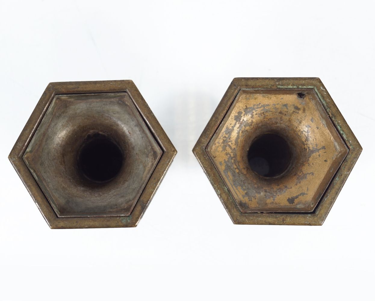 PAIR 18TH-CENTURY CHINESE BRONZE VASES - Image 3 of 3