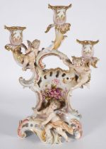 19TH-CENTURY GERMAN PORCELAIN CANDELABRA