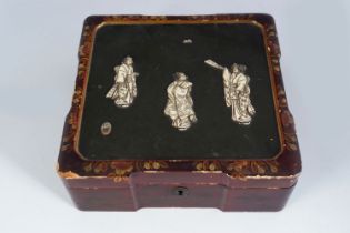 19TH-CENTURY JAPANESE LACQUERED & IVORY BOX