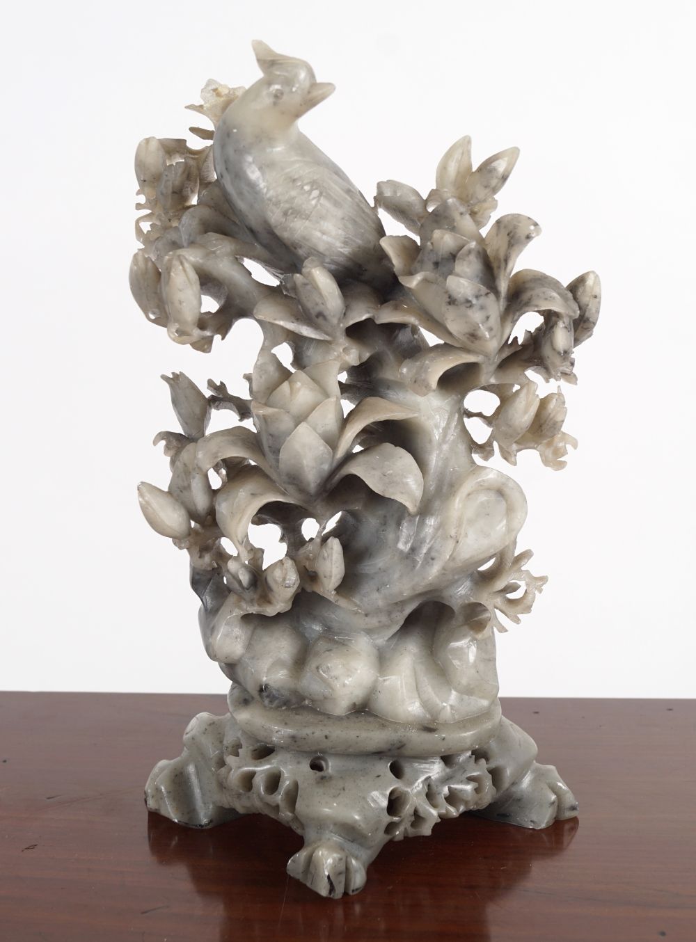 CARVED 19TH-CENTURY CHINESE SOAPSTONE SCULPTURE