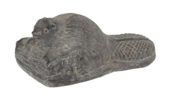 INUIT STONE CARVING OF AN OTTER