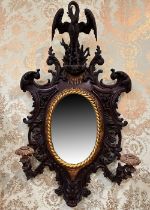 19TH-CENTURY CHIPPENDALE PARCEL-GILT MIRROR