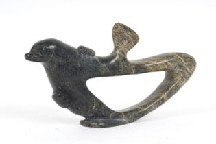 INUIT STONE CARVING OF A DOLPHIN