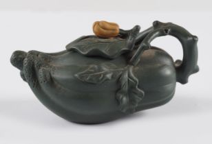 CHINESE GREEN YIXING TEAPOT