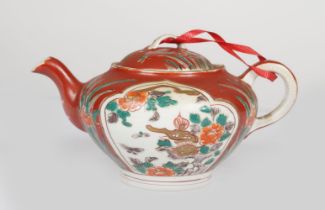 CHINESE QING POLYCHROME TEAPOT