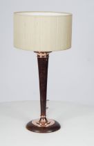 ART DECO PERIOD EBONY & COPPER TABLE LAMP