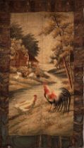 19TH-CENTURY CHINESE SILK EMBROIDERED TAPESTRY