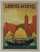 TWO FRAMED TRAVEL POSTERS