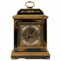 EDWARDIAN LACQUERED BRACKET CLOCK