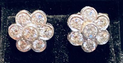 WITHDRAWN 18 CT. WHITE GOLD DIAMOND EARRINGS