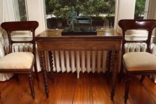 19TH-CENTURY FRENCH ROSEWOOD GAMES TABLE