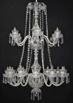 IMPRESSIVE IRISH CRYSTAL CHANDELIER