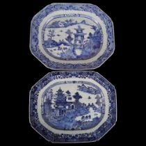 PAIR 18TH-CENTURY NANKIN PLATTERS