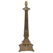 19TH-CENTURY BRASS TABLE LAMP