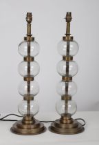 PAIR BRASS TABLE LAMPS