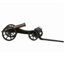 19TH-CENTURY BRASS CANNON