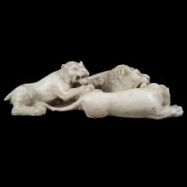 19TH-CENTURY FRENCH MARBLE SCULPTURE GROUP