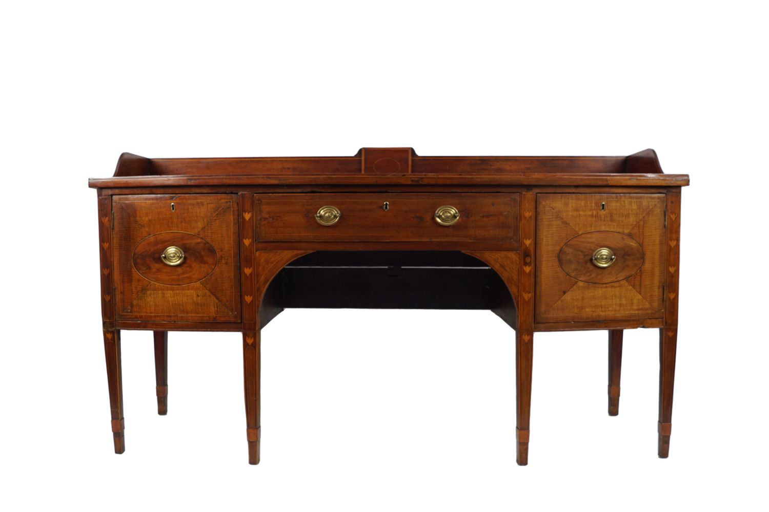 GEORGE III MAHOGANY AND INLAID SIDEBOARD