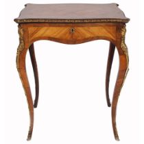 19TH-CENTURY FRENCH KINGWOOD & PARQUETRY TABLE